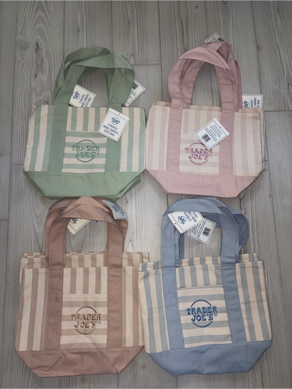 Trader Joe’s Viral Striped Canvas Mini Tote - 1 piece NEW Release